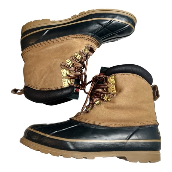 Northwest Territory Navy Blue & Tan Leather Duck Boots Mens Size 8 / Womens 9 main image 12